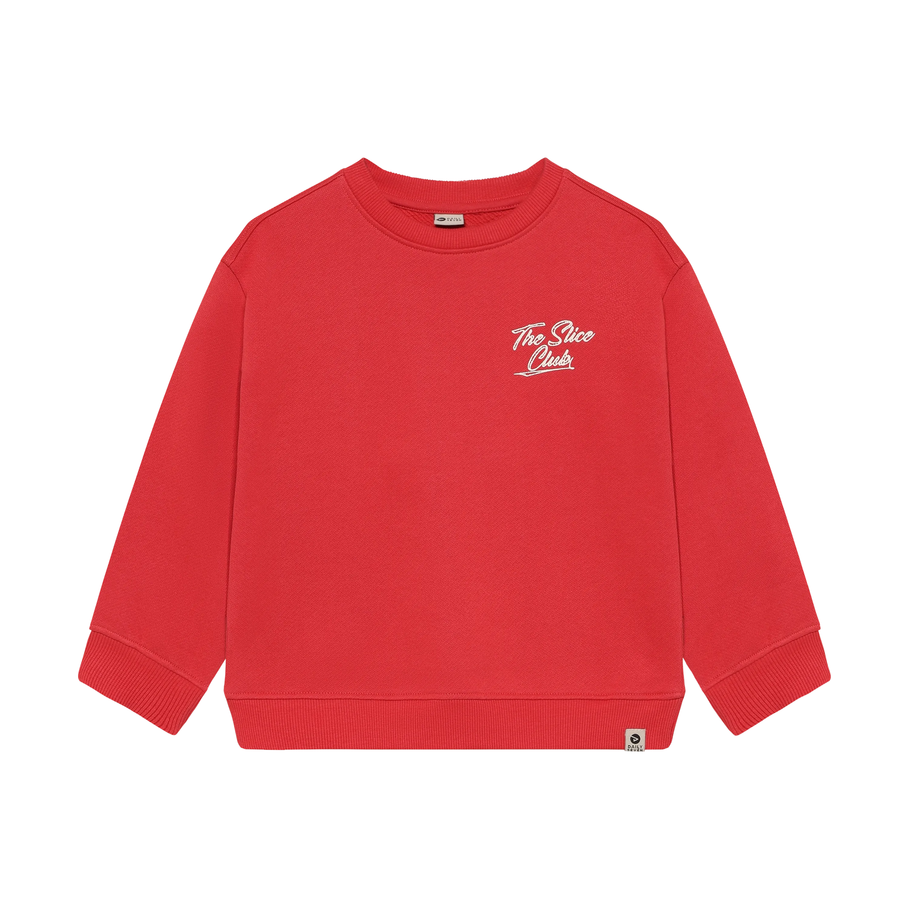 Jongens Oversized Sweater Slice Club van Daily7 in de kleur Chrysanthemum in maat 128.