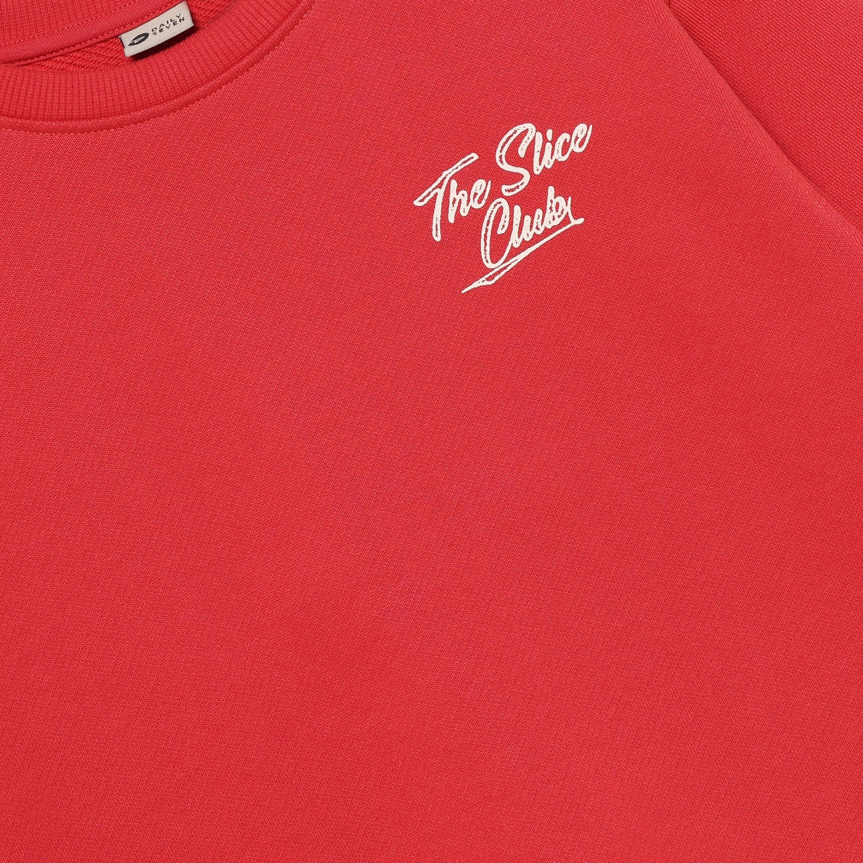 Jongens Oversized Sweater Slice Club van Daily7 in de kleur Chrysanthemum in maat 128.