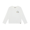 Jongens T-shirt Longsleeve Backprint van Daily7 in de kleur Egret in maat 128.