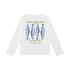 Jongens T-shirt Longsleeve Backprint van Daily7 in de kleur Egret in maat 128.