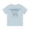Jongens T-shirt Nappy Backprint  van Daily7 in de kleur Celestial Blue in maat 128.