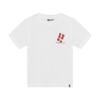 Jongens T-shirt Backprint  van Daily7 in de kleur Egret in maat 128.