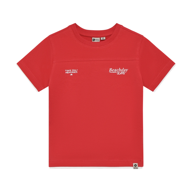 Jongens T-shirt Print van Daily7 in de kleur Chrysanthemum in maat 128.