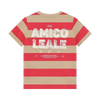 Jongens T-shirt Big Stripe van Daily7 in de kleur Chrysanthemum in maat 128.