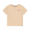 Jongens T-shirt Backprint van Daily7 in de kleur Latte Sand in maat 128.