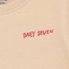 Jongens T-shirt Backprint van Daily7 in de kleur Latte Sand in maat 128.