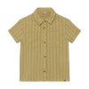 Jongens Shirt Small Stripe van Daily7 in de kleur Pale Olive Green in maat 128.