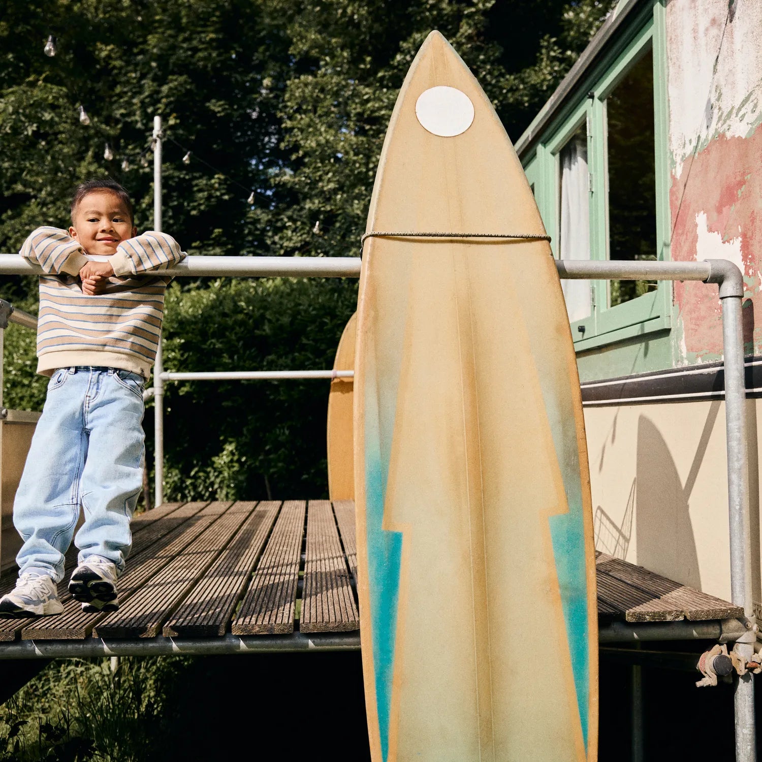 Jongens Denim Barrel Fit van Daily7 in de kleur Blue Denim in maat 128.