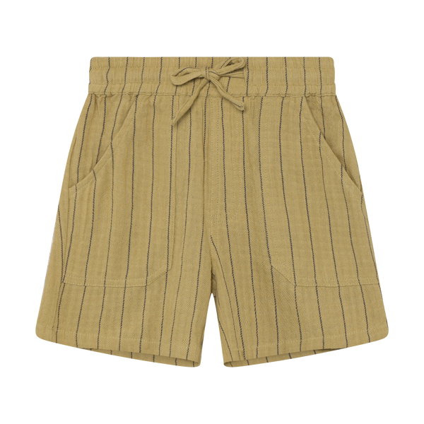 Jongens Shorts Small Stripe van Daily7 in de kleur Pale Olive Green in maat 128.