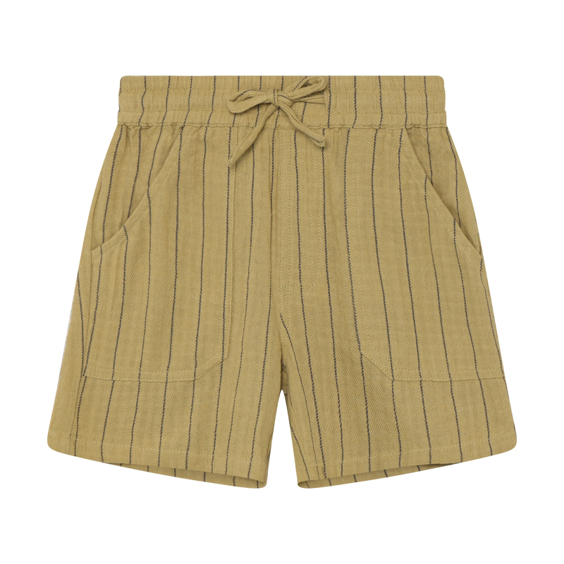Jongens Shorts Small Stripe van Daily7 in de kleur Pale Olive Green in maat 128.