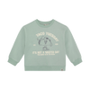 Jongens Oversized Sweater Print van Daily7 in de kleur Green Milieu in maat 128.