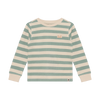 Jongens T-shirt Longsleeve Stripe van Daily7 in de kleur Green Milieu in maat 128.
