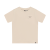 Jongens T-shirt Basic van Daily7 in de kleur Sandshell in maat 128.