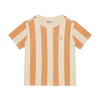 Jongens T-shirt Big Stripe van Daily7 in de kleur Sandstone in maat 128.