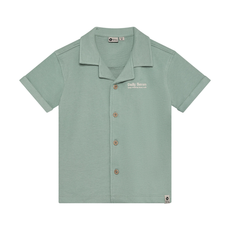 Jongens T-shirt Fancy Polo  van Daily7 in de kleur Green Milieu in maat 128.