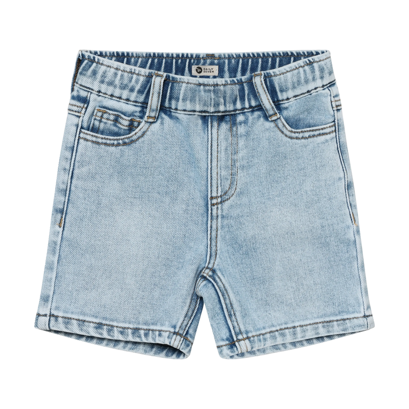 Jongens Denim Baggy Shorts van Daily7 in de kleur Blue Denim in maat 128.