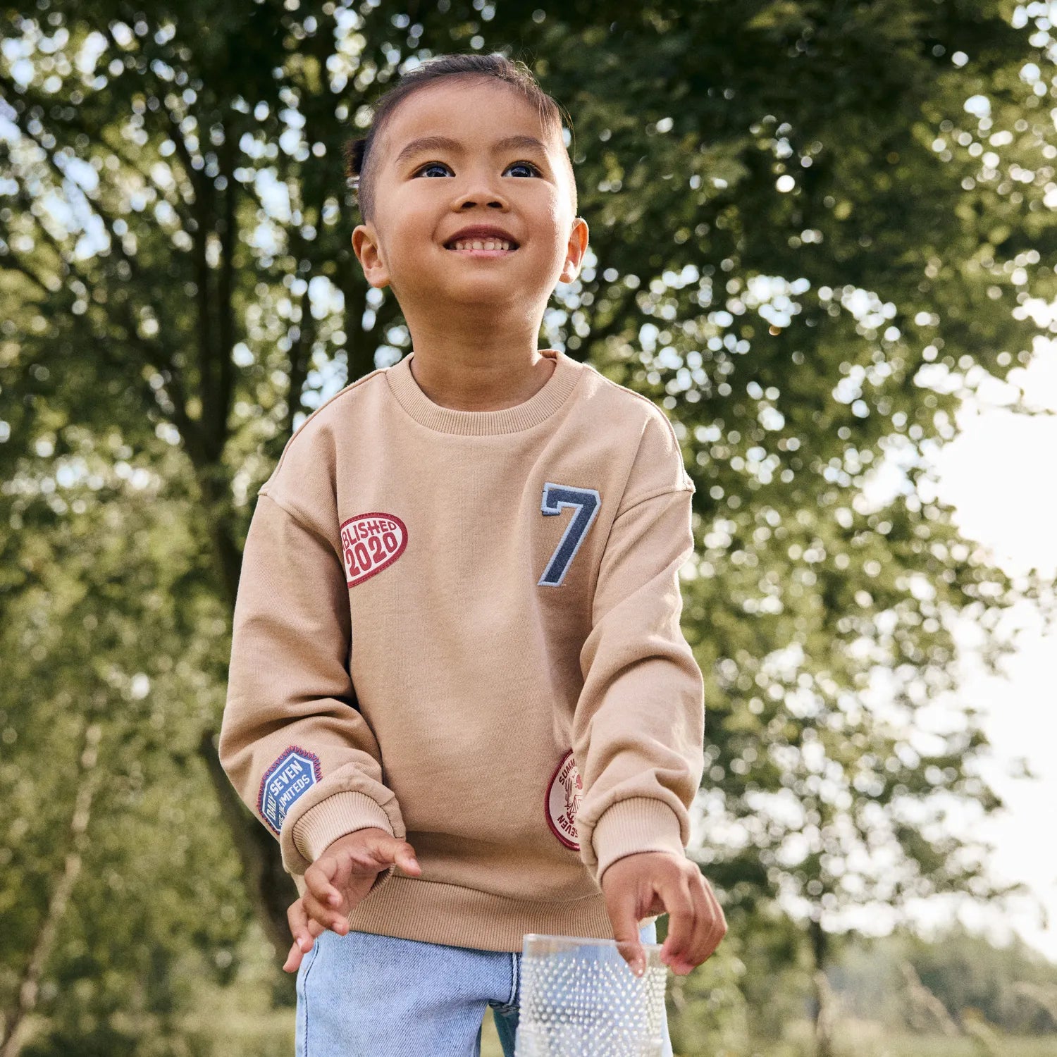 Jongens Denim Baggy Shorts van Daily7 in de kleur Blue Denim in maat 128.