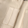 Jongens Canvas Cargo Shorts van Daily7 in de kleur Sandshell in maat 128.