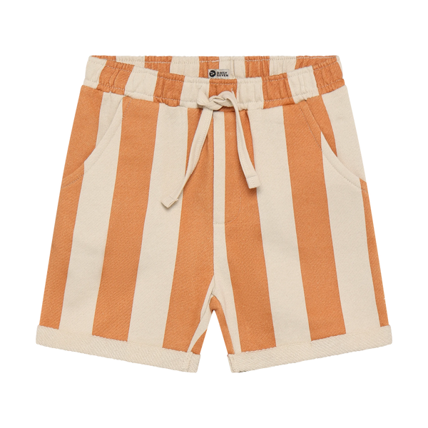 Jongens Shorts Big Stripe van Daily7 in de kleur Sandstone in maat 128.