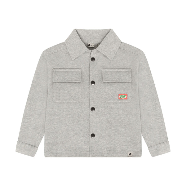 Jongens Shirt Jacket van Daily7 in de kleur Natural Melange in maat 128.