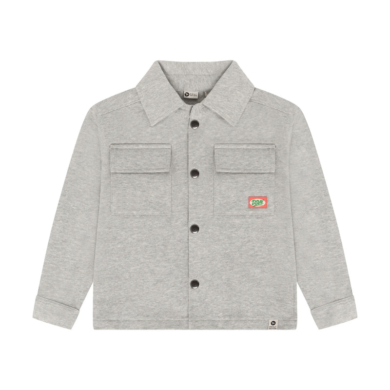 Jongens Shirt Jacket van Daily7 in de kleur Natural Melange in maat 128.