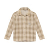 Jongens Fancy Check Shirt van Daily7 in de kleur Ginger Root in maat 128.