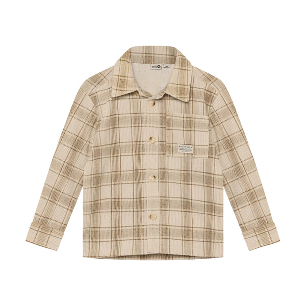 Jongens Fancy Check Shirt van Daily7 in de kleur Ginger Root in maat 128.