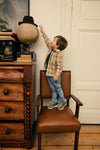 Jongens Fancy Check Shirt van Daily7 in de kleur Ginger Root in maat 128.