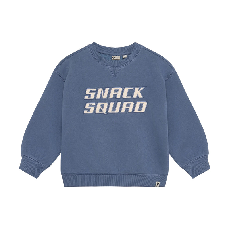 Jongens Oversized Sweater Artwork van Daily7 in de kleur Ash Blue in maat 128.