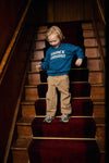 Jongens Oversized Sweater Artwork van Daily7 in de kleur Ash Blue in maat 128.