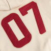 Jongens Oversized Hoodie Badges van Daily7 in de kleur Sandshell in maat 128.