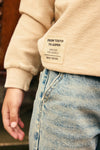 Jongens T-shirt Longsleeve Collar van Daily7 in de kleur Ginger Root in maat 128.