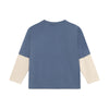 Jongens T-shirt Longsleeve Over Sleeve van Daily7 in de kleur Ash Blue in maat 128.