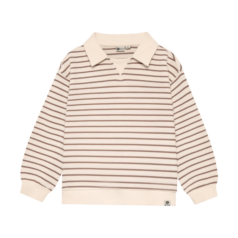 Jongens Oversized Sweater Collar van Daily7 in de kleur Sandshell in maat 128.