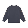 Jongens Oversized Sweater Badges van Daily7 in de kleur Odyssey Gray in maat 128.