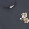 Jongens Oversized Sweater Badges van Daily7 in de kleur Odyssey Gray in maat 128.
