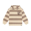 Jongens Oversized Hoodie Backprint van Daily7 in de kleur Plaza Taupe in maat 128.