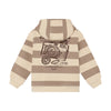 Jongens Oversized Hoodie Backprint van Daily7 in de kleur Plaza Taupe in maat 128.