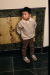 Jongens Straight Fit Washed van Daily7 in de kleur Almond Brown in maat 128.