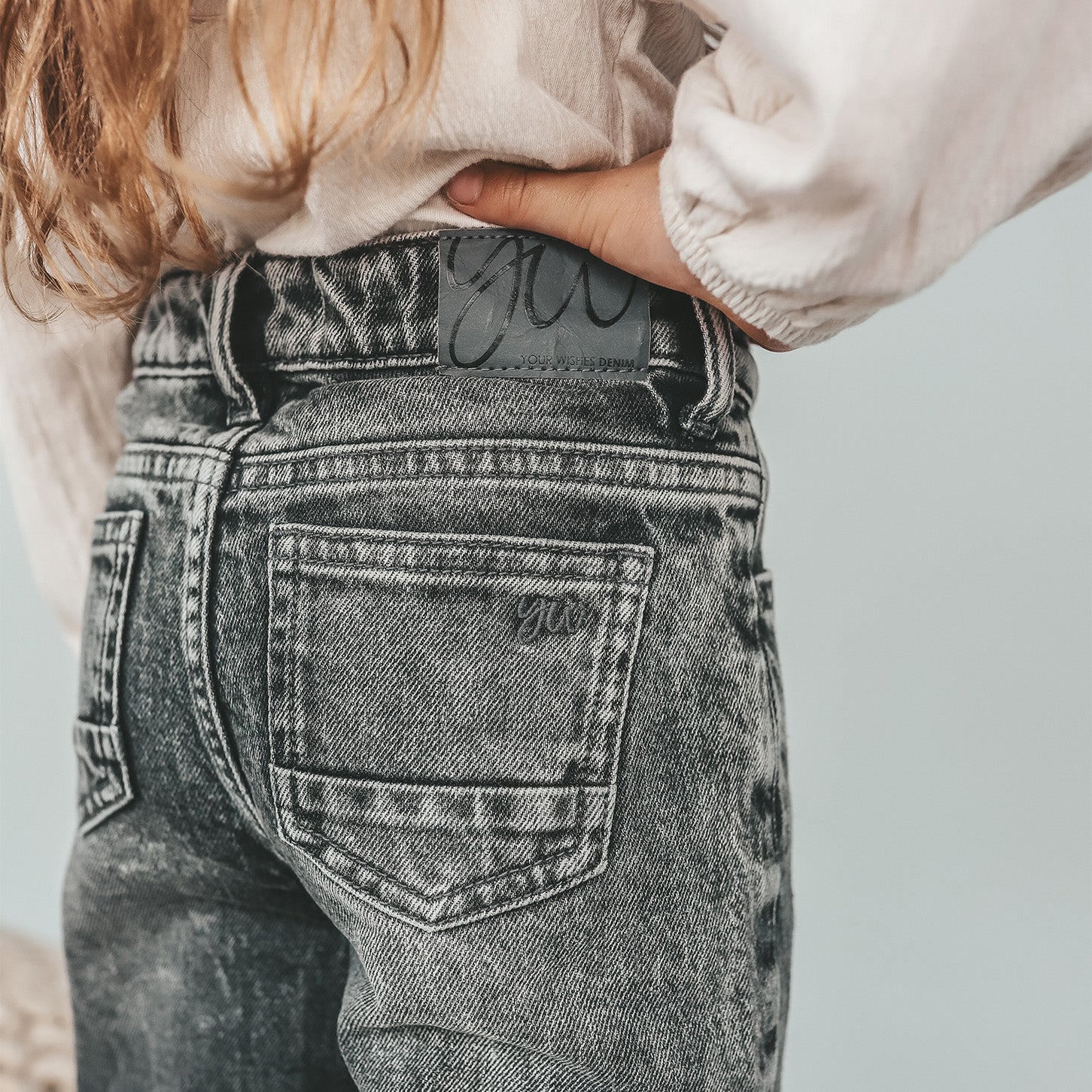 Your Wishes Stretch Denim | Wide Leg Glitter Jeans
