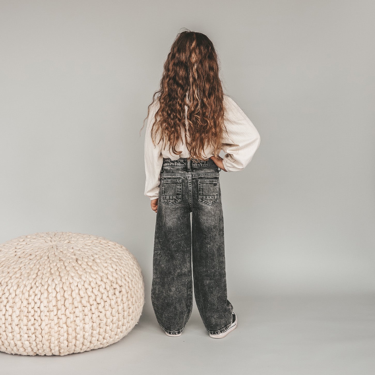 Your Wishes Stretch Denim | Wide Leg Glitter Jeans