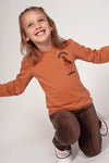 Meisjes Flared broek velours rib - City Chic van Jubel in de kleur Bruin in maat 128.