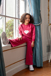 Meisjes Broek sporty - Daily Princess van  in de kleur Cerise in maat 128.