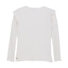 Meisjes T-shirt LS Fancy Rib van Daily7 in de kleur Cloud in maat 128.