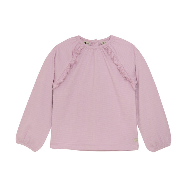 Meisjes T-shirt Longsleeve Structure van Daily7 in de kleur Dusty Lilac in maat 128.