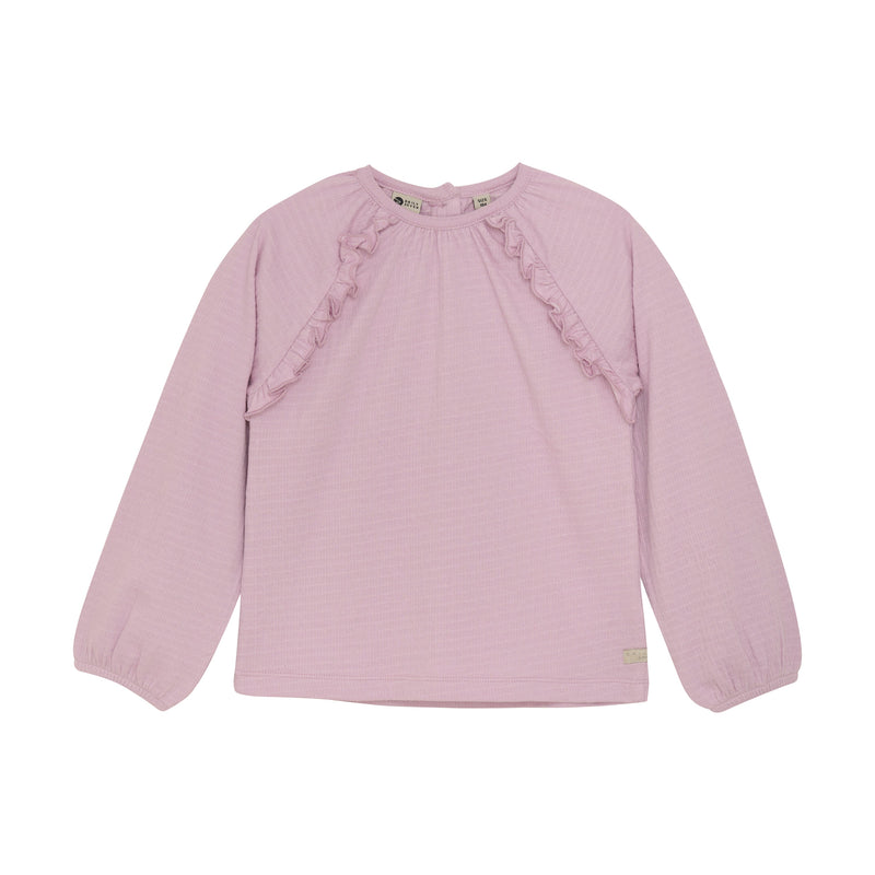 Meisjes T-shirt Longsleeve Structure van Daily7 in de kleur Dusty Lilac in maat 128.