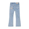 Meisjes 2400 Flared Embroderie Jeans van Daily7 in de kleur Medium Denim in maat 128.