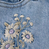 Meisjes 2400 Flared Embroderie Jeans van Daily7 in de kleur Medium Denim in maat 128.