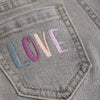 Meisjes 2500 Mom Fit Jeans van Daily7 in de kleur Light Grey Denim in maat 128.