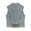 Meisjes Denim Sleeveless Jacket AOP van Daily7 in de kleur Medium Denim in maat 128.